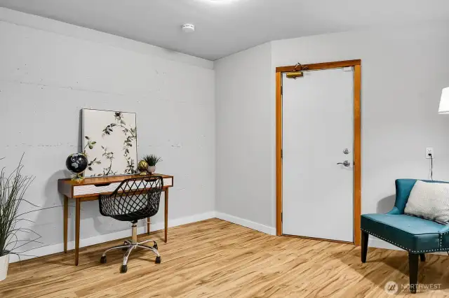 154 sqft of basement space adjacent to the garage to make your own! Create a space for a hobby, fitness or home office.  This square footage is not included in the square footage listed for the unit.