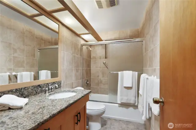 main floor bathroom hallway