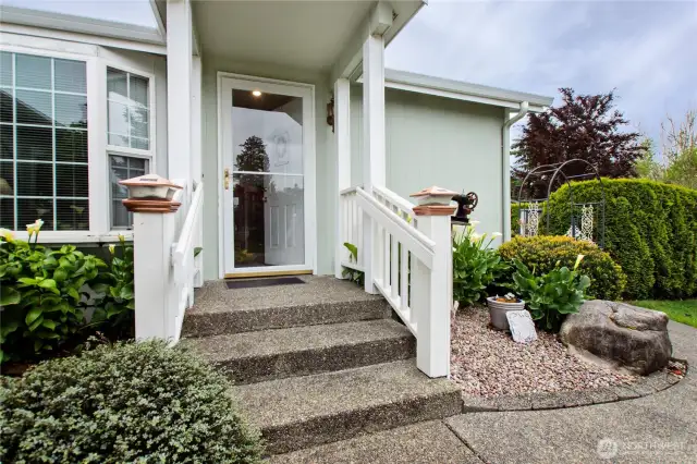 Welcoming front entrance to the home at 1924 Sorrel Lane SE Lacey, WA. Come and step inside with us.