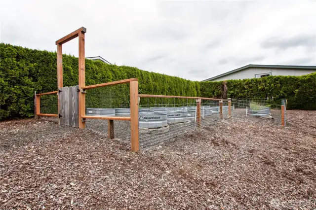 Community park has raised beds to create community and food for all.