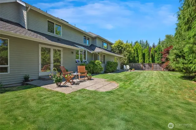 huge private backyard