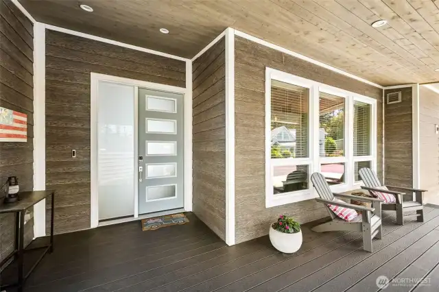 TREX DECKING AND WOODTONE RUSTIC SERIES HARDI SIDING.