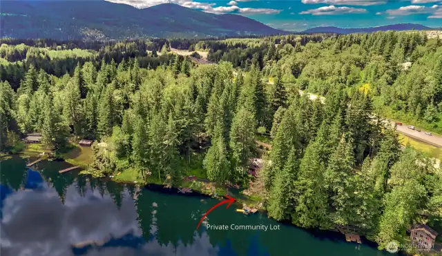 Zoomed out aerial of Recreation lot access included.