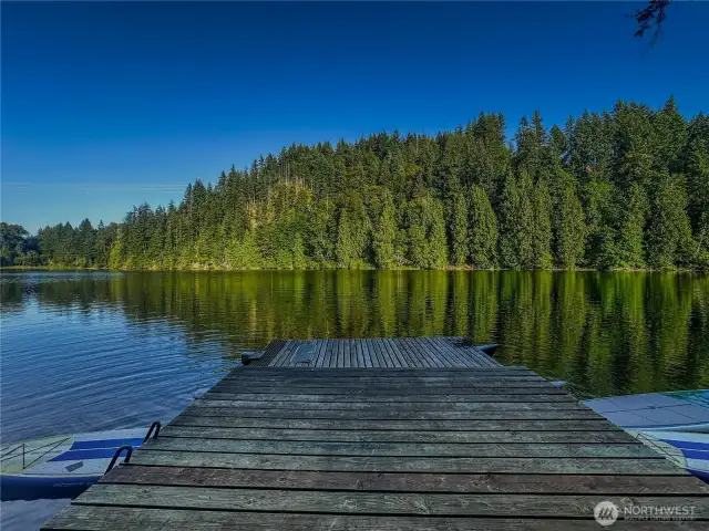 Dock from recreation lot on Echo Lake.