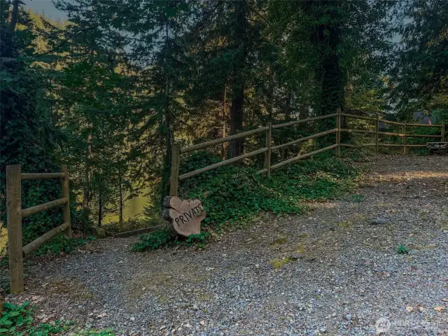 Entry into recreation lot.