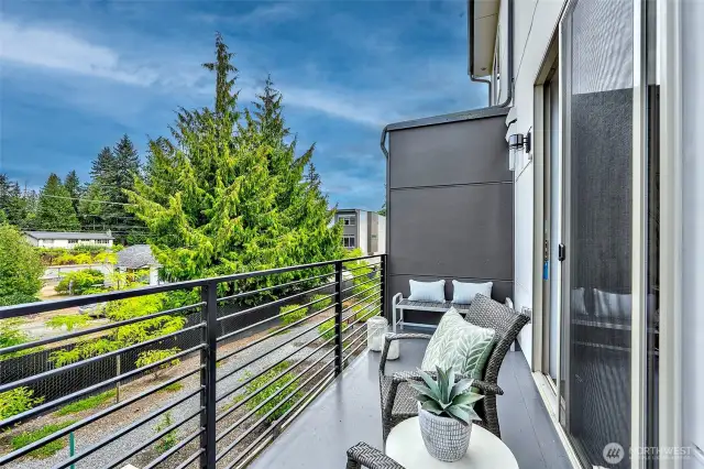 Peaceful deck off the kitchen for morning coffee. End Unit creates privacy compared to others.