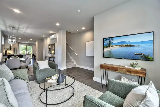 Cozy living room with A/C.