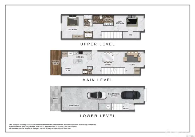 Floor plan of unit E1, the square footage at 1,795 is the largest of the homes.