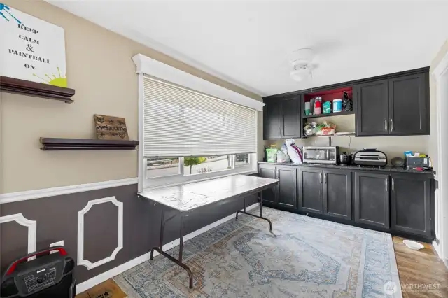 Dining, built in cabinets