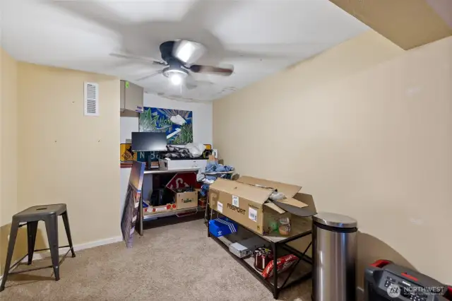 downstairs