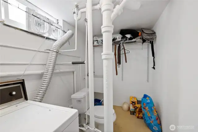 laundry room w/half bath downstairs