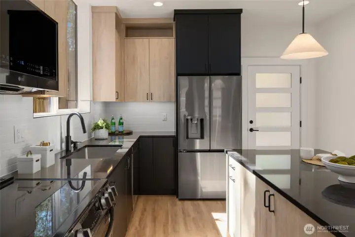 LG stainless steel appliance package.