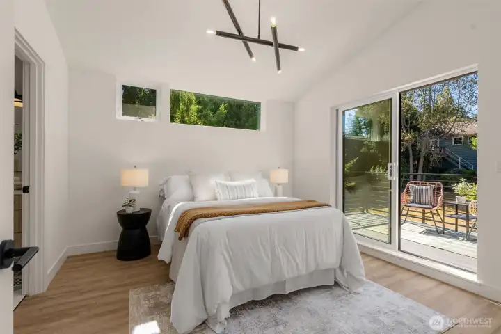 DADU bedroom retreat with warm light.