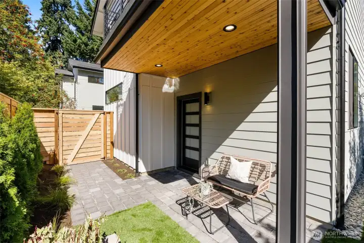 Private outdoor patio space.