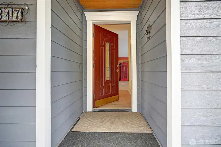 Nice covered entry way!