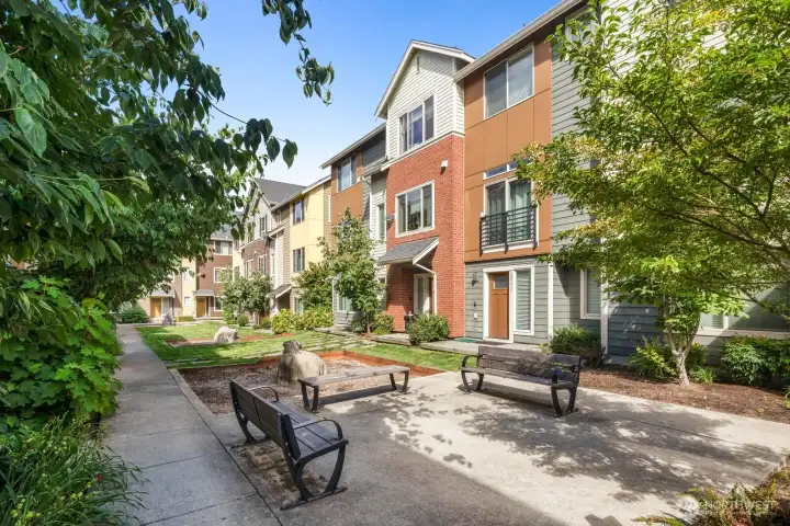 Courtyard located just outside your front door.