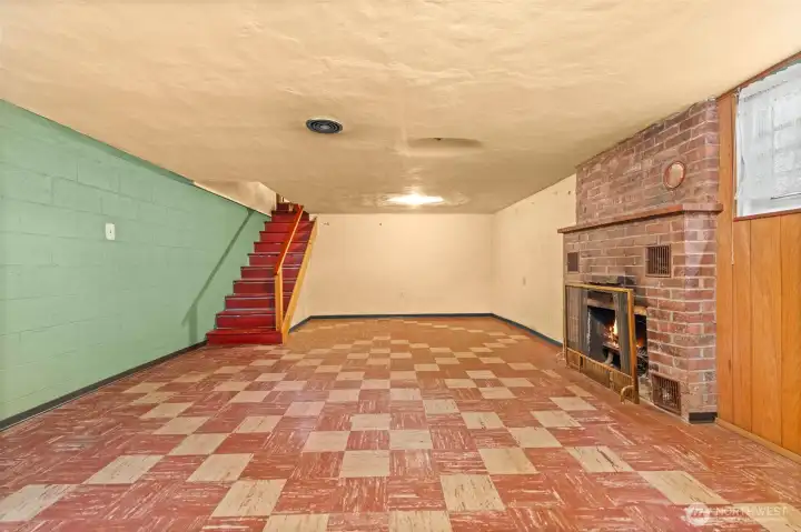 Partially Finished basement with room to customize