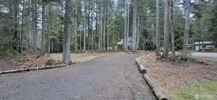 Driveway view looking north, east end of the propety