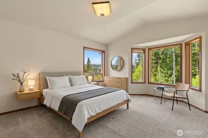 Bedroom. This photo is virtually staged.