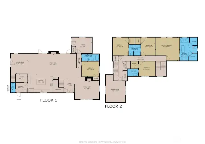 In  this floorplan, you'll see that the main level room to the back of the home is labeled office; however, this room has a nice size closet and could be a bedroom.