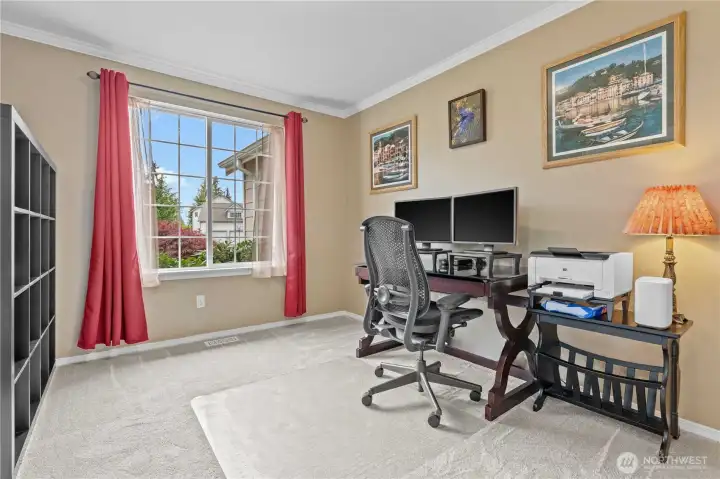 Main floor den is a perfect work from home space