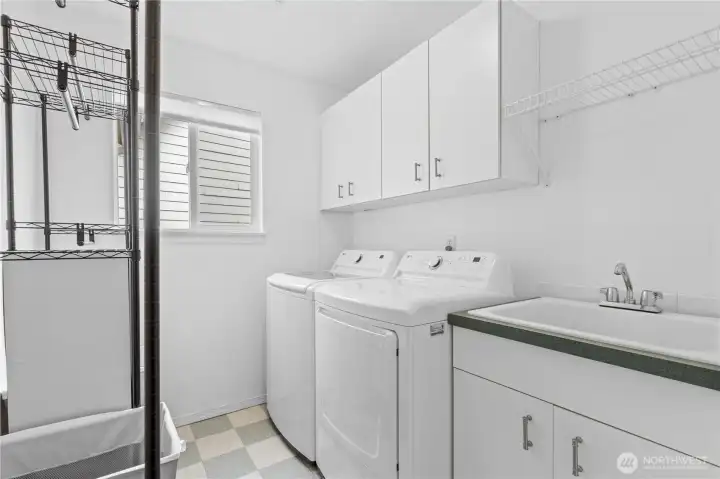 Light and bright laundry room on the main floor