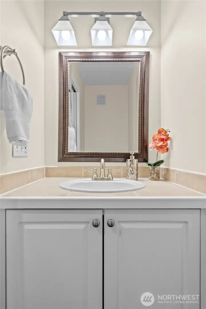 Powder room on the main floor.