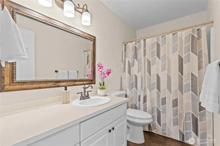 Main hall bath with ample counter space