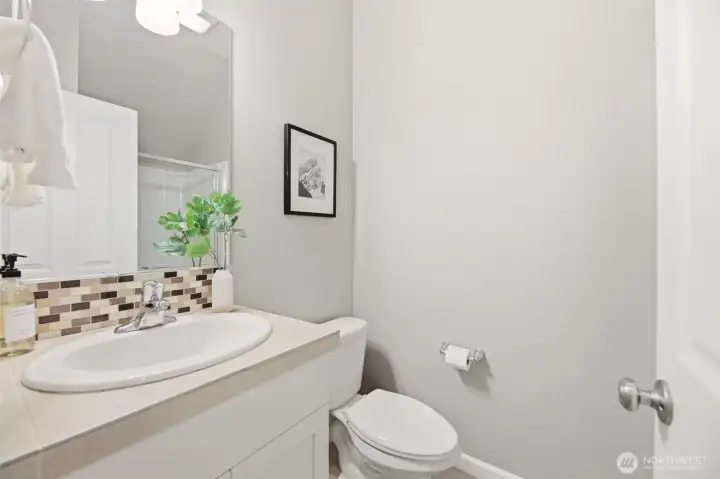 Main floor bath with full shower.