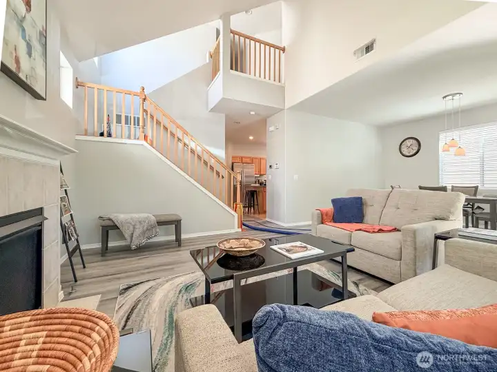 Vaulted Ceiling Living Room