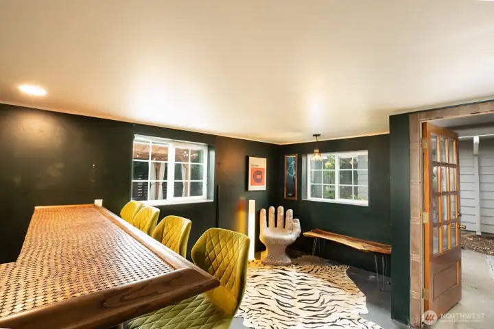 Detached out building bar room