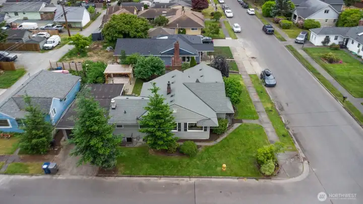 Surrounded by mature landscaping