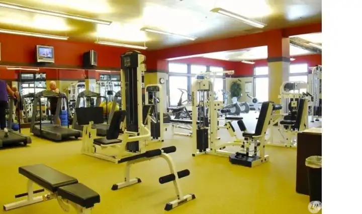 Work out room and a heated indoor swimming  pool.