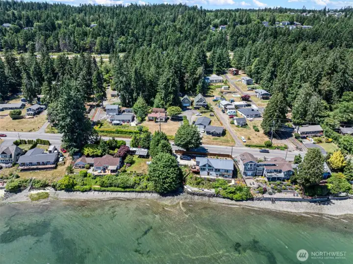 Aerial Footage, House is across the street from the water.
