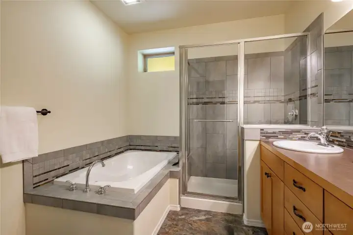 Primary bathroom Primary bathroom