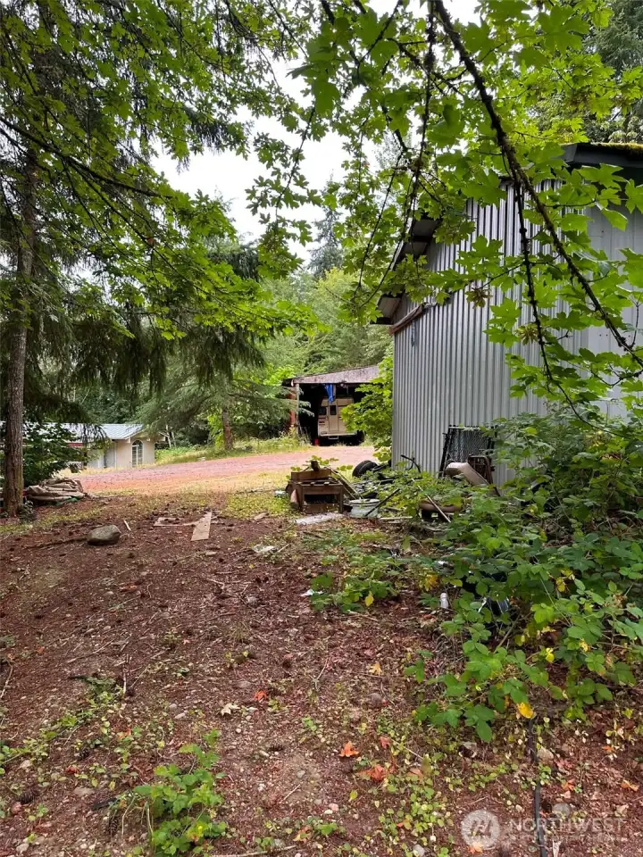 side of shop land, and view of RV Storage side of shop land, and view of RV Storage