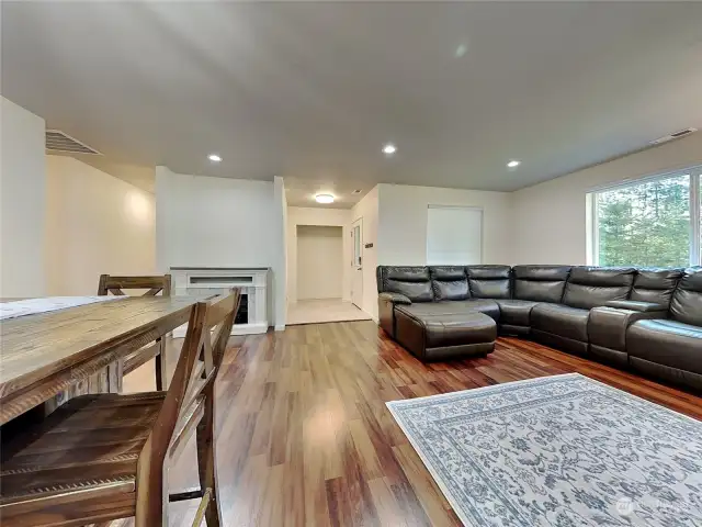 Looking back at the entry way from the dining room