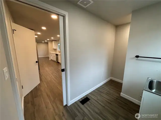 view kitchen from within utility room