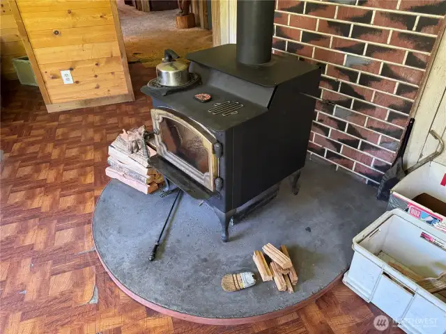 Lodi Wood Stove 6 cords of wood stacked split