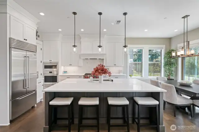 Gourmet kitchen is flooded with upgrades, Sub-Zero, Wolf and Miele professional series appliances
