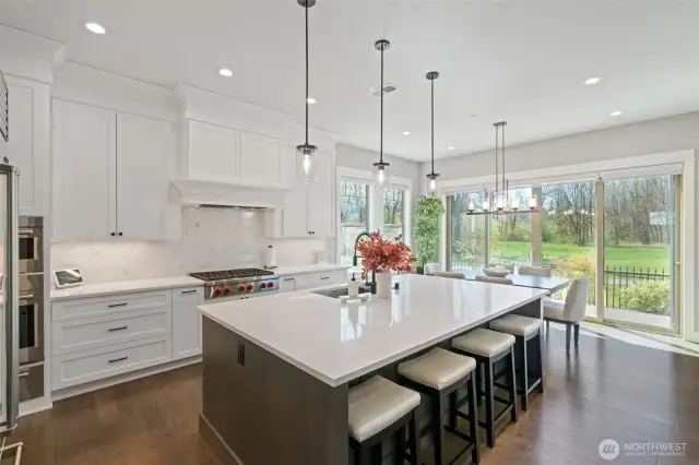 Huge island and a custom walk-in pantry
