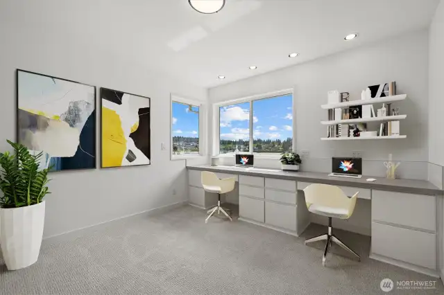 Office accessed from Primary Bedroom - Some furniture rendered in this photo