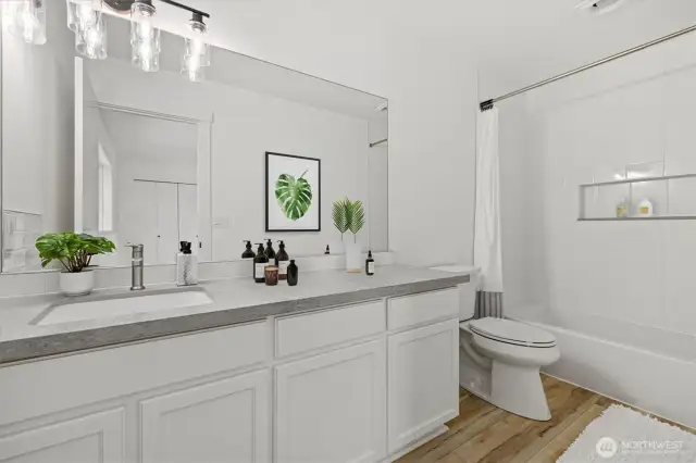 Kids Bathroom - Some furniture rendered in this photo