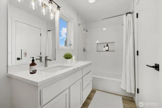 Guest Bath - Some furniture rendered in this photo