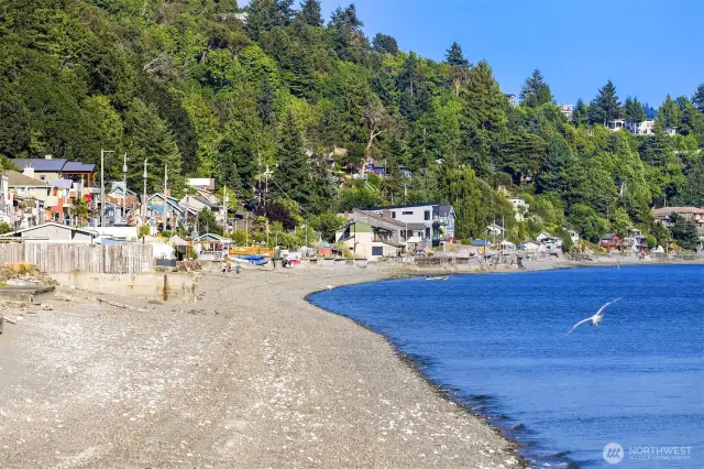 At low tide
