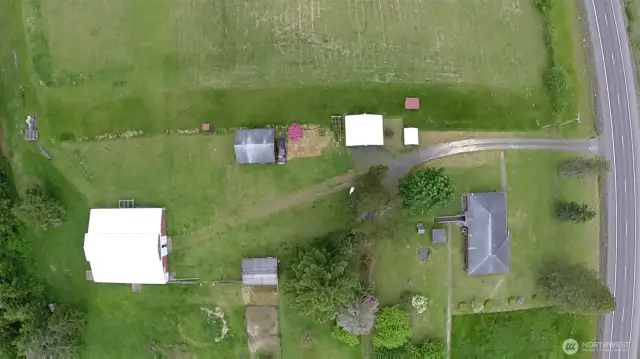 Overhead view of site layout