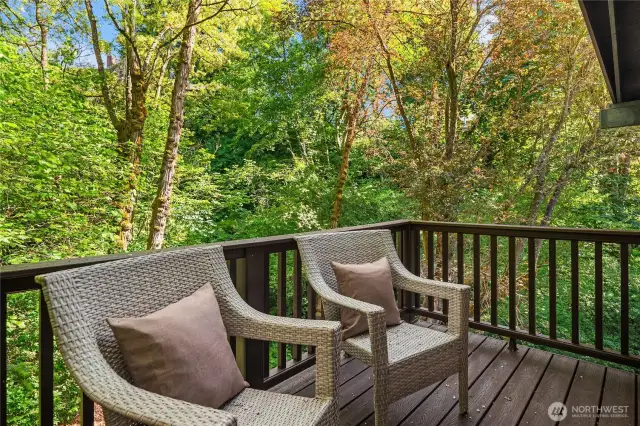 Step outside and enjoy the serenade of bird songs in your in-city retreat.