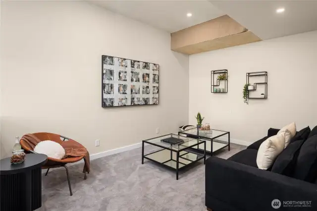 This portion was once the garage and was professionally renovated as an extended family room.