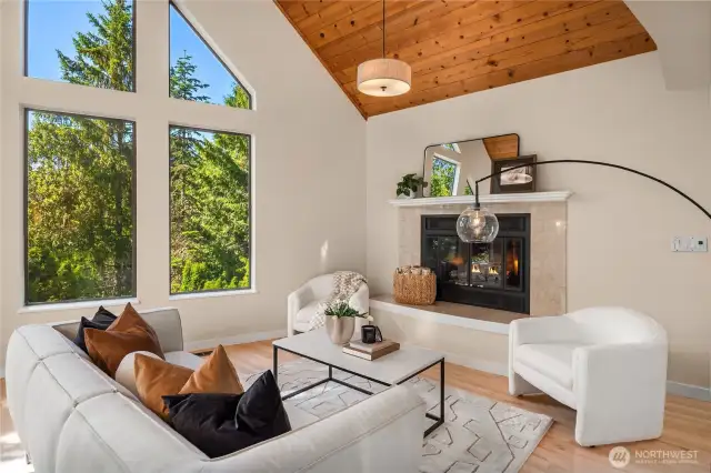 A wood burning fireplace is so appropriate for a house like this. Enjoy a warm crackling fire on those frosty evenings.