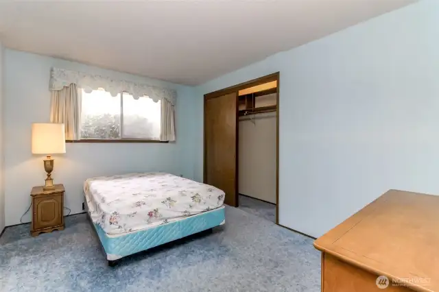 2nd bedroom is spacious with good size lighted closet.